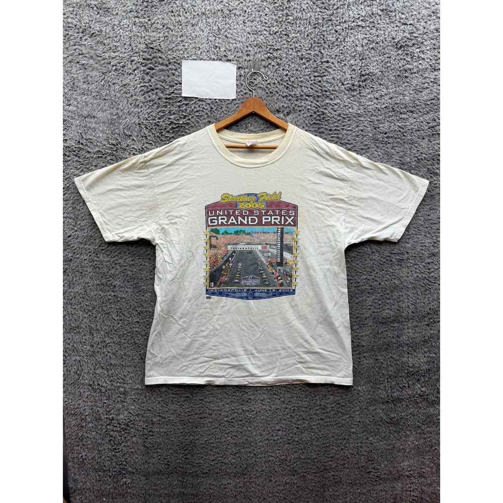 Vintage Starting Field 2005 US Grand Prix Indianapolis Graphic T-Shirt White XL